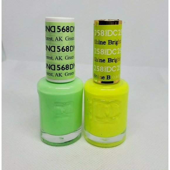 Daisy DND Green Forest And Shine Bright Nail Lacquer Gel Finger Nail Polish - Picture 1 of 10